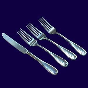 2 Replacement Forks Oneida Stainless Flatware Nauticus Collection Stainless
